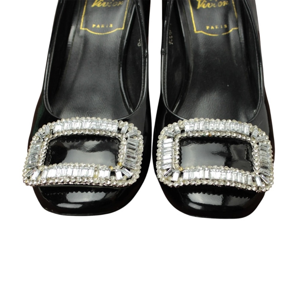 Roger Vivier Belle Vivier crystal embellished Pumps Heels 8 patent leather Black - Picture 9 of 16